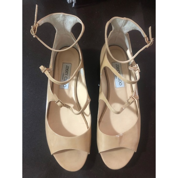 Jimmy Choo Patent Strappy Sandals - Picture 1 of 9